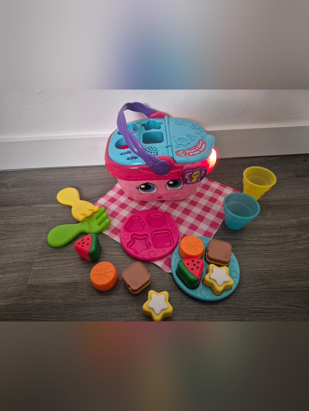 LeapFrog Shapes & Sharing Picnic Basket Complete Fully Working Toddler Learning